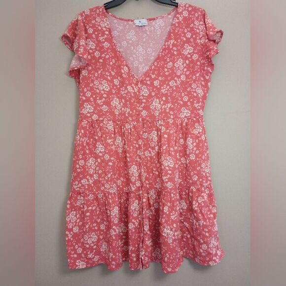 True Craft Button Up Baby Doll Dress Size Large - Picture 1 of 10